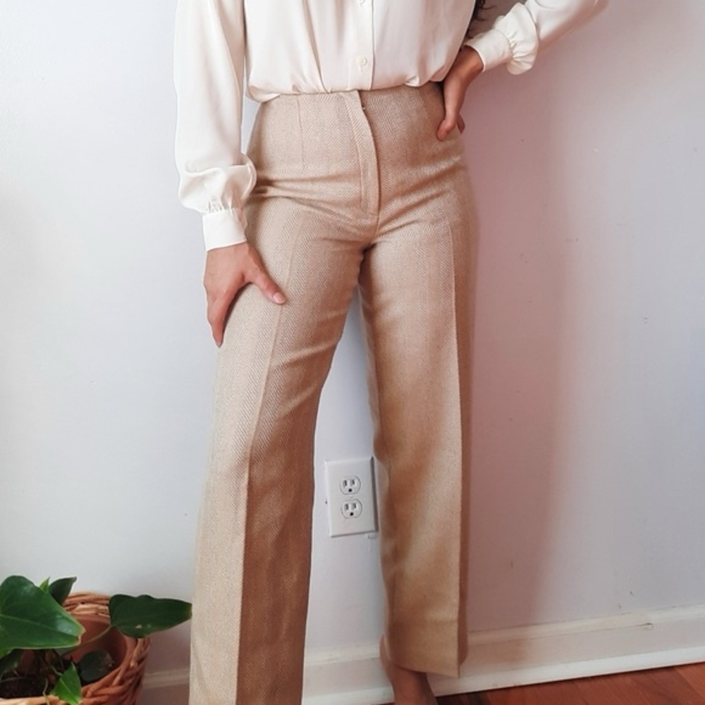 Talbots Made of Italian fabric SIZE 4 100%WOOL Wide Leg Women's Pants